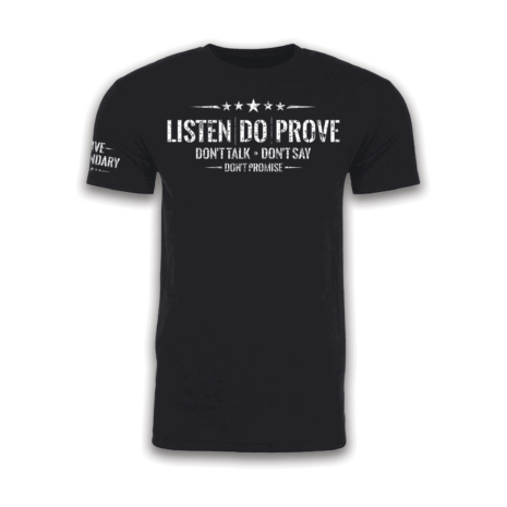 NL Tee - Black - Listen Do Prove Front
